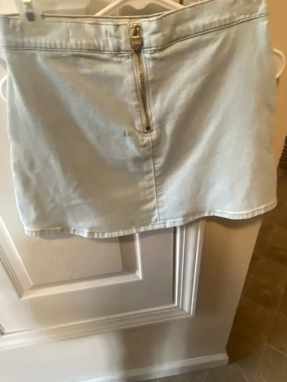 Juicy Couture Denim Patch Mini Skirt